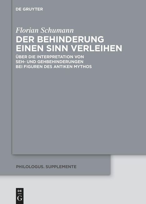 Florian Schumann: Der Behinderung einen Sinn verleihen, Buch