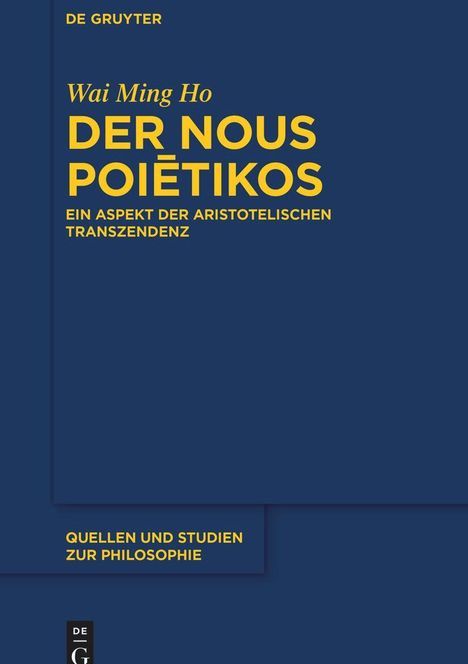 Wai Ming Ho: Der Nous Poi¿tikos, Buch