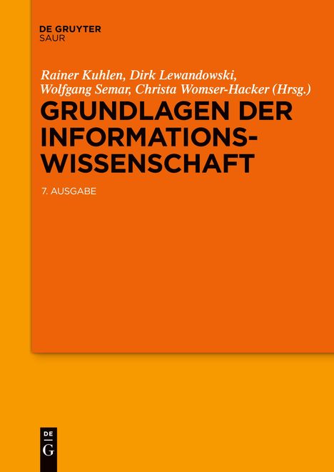 Grundlagen der Informationswissenschaft, Buch