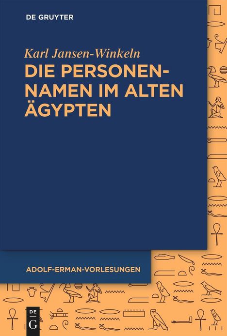 Karl Jansen-Winkeln: Die Personennamen im Alten Ägypten, Buch