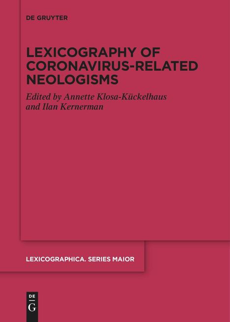 Lexicography of Coronavirus-related Neologisms, Buch