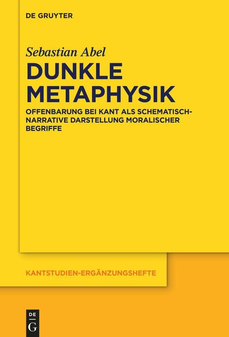 Sebastian Abel: Dunkle Metaphysik, Buch