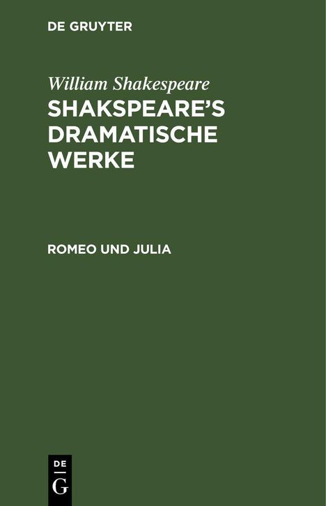 William Shakespeare: Romeo und Julia, Buch