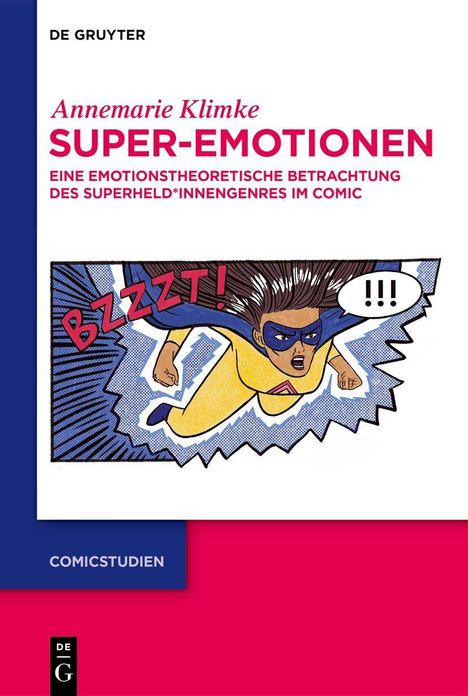 "SUPER-EMOTIONEN" von Annemarie Klimke, emotionstheoretische Betrachtung von Superheld*innen im Comic. Illustration: Heldin mit Maske.