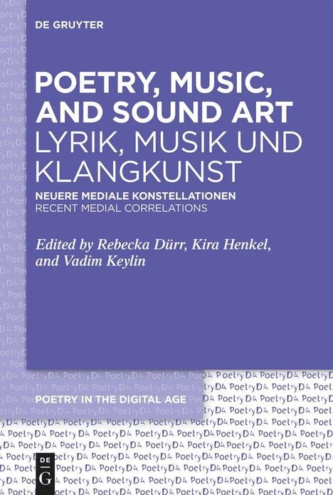Poetry, Music, and Sound Art / Lyrik, Musik und Klangkunst, Buch