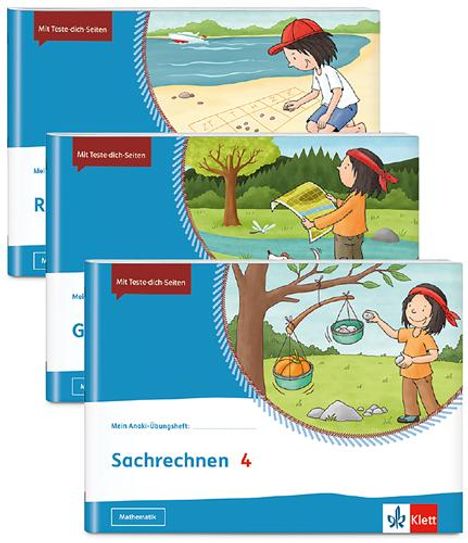 Mein Anoki-Übungsheft. Paket Mathematik 4. Richtig rechnen, Geometrie, Sachrechnen, Buch