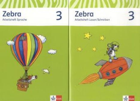 Zebra. Neubearbeitung. Paket (Arbeitsheft Sprache und Arbeitsheft Lesen und Schreiben) 3. Schuljahr, Buch