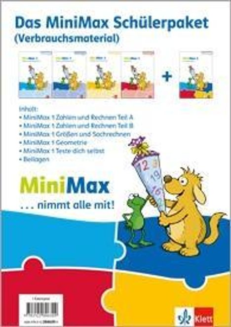 MiniMax 1. Schülerpaket (4 Themenhefte: Zahlen und Rechnen A, Zahlen und Rechnen B, Größen und Sachrechnen, Geometrie) - Verbrauchsmaterial Klasse 1, Buch