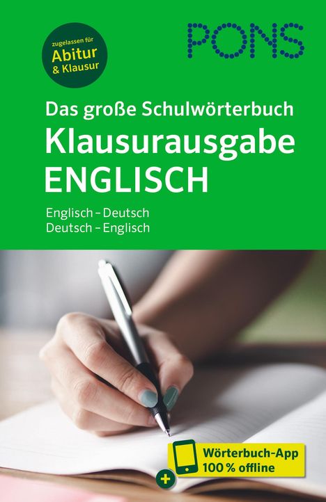 PONS Das große Schulwörterbuch Klausurausgabe Englisch, 1 Buch und 1 Diverse