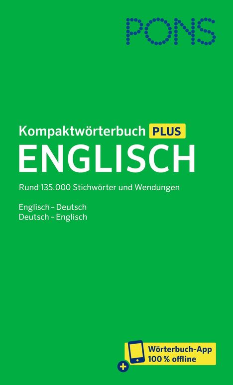 PONS Kompaktwörterbuch Englisch, 1 Buch und 1 Diverse