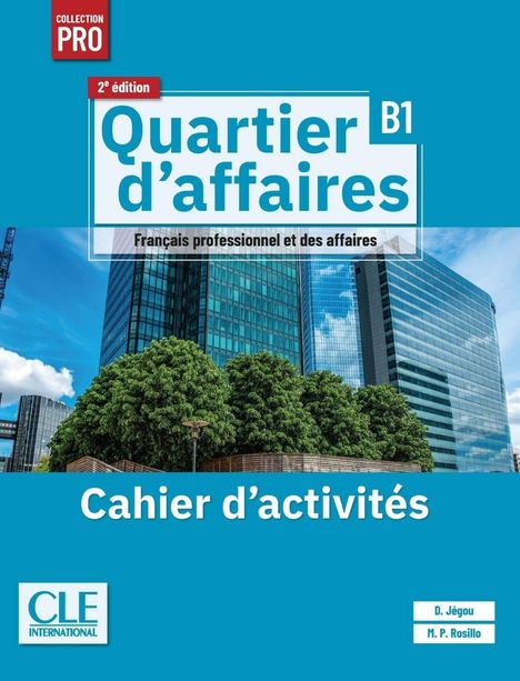 „Quartier d'affaires B1, Französisch professionell“, Hochhäuser hinter Bäumen, Buchcover.