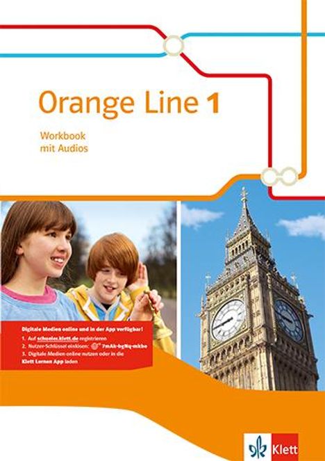 Orange Line 1. Workbook mit Klett Lernen APP. Ausgabe 2014, 1 Buch und 1 Diverse