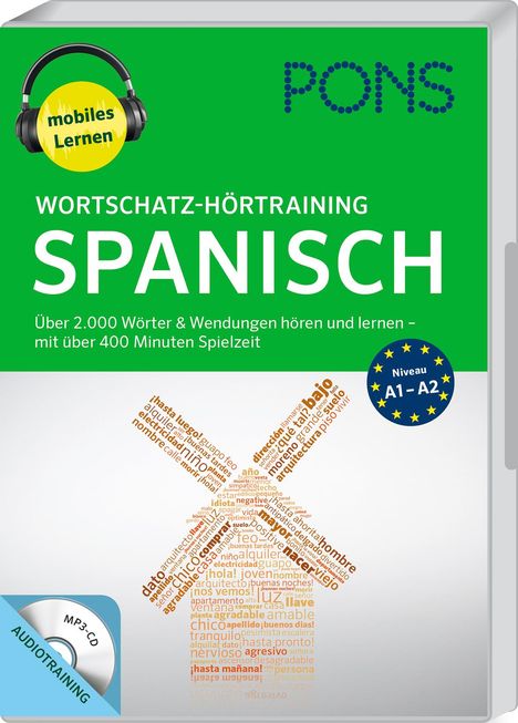 PONS Wortschatz-Hörtraining Spanisch mit Begleitheft und MP3-CD, CD