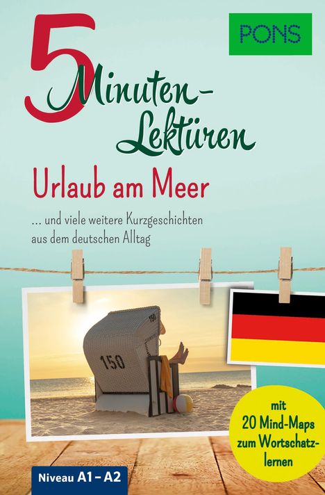 PONS 5-Minuten-Lektüren Deutsch A1-A2 - Urlaub am Meer, Buch