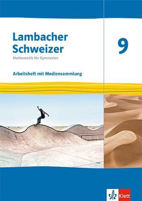 "Lambacher Schweizer, Mathematik für Gymnasien, Arbeitsheft mit Mediensammlung, 9". Skateboarder in einer Halfpipe.