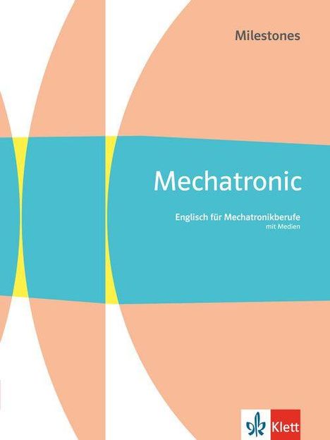 "Mechatronic" in weiß auf türkisfarbenem Feld, mit dem Untertitel "Englisch für Mechatronikberufe, mit Medien". Logo unten.