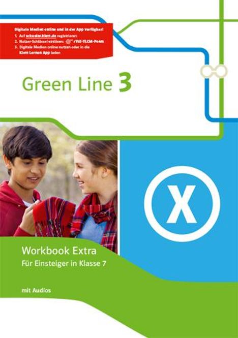 Green Line 3. Workbook Extra mit Audio-CDs für Einsteiger in Klasse 7, 1 Buch und 1 Diverse