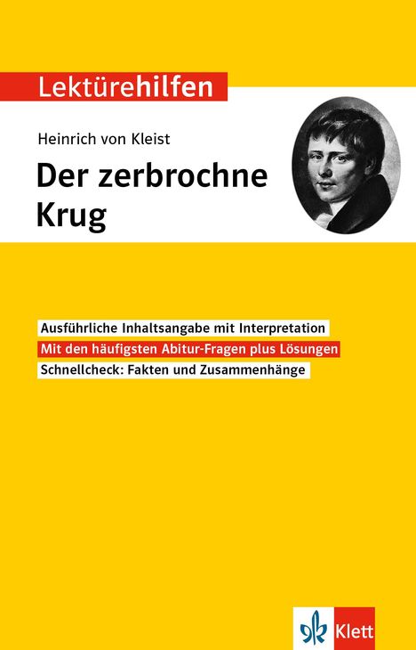 Klett Lektürehilfen Heinrich von Kleist, Der zerbrochne Krug, Buch