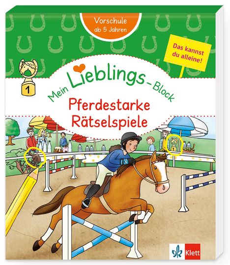 Klett Mein Lieblings-Block Pferdestarke Rätselspiele, Buch