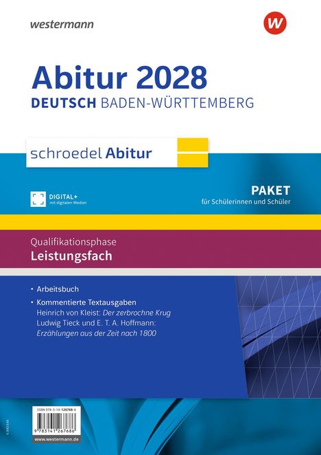 "Abitur 2028 DEUTSCH BADEN-WÜRTTEMBERG. schroedel Abitur. PAKET. Qualifikationsphase Leistungsfach. Arbeitsbuch."