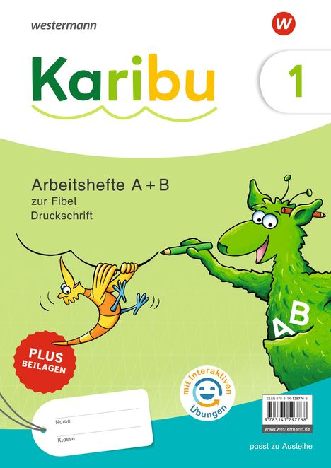 Karibu - Paket Arbeitshefte 1 (A+B) Druckschrift mit interaktiven Übungen zur Fibel Ausleihe plus Beilagen 1b, Buch