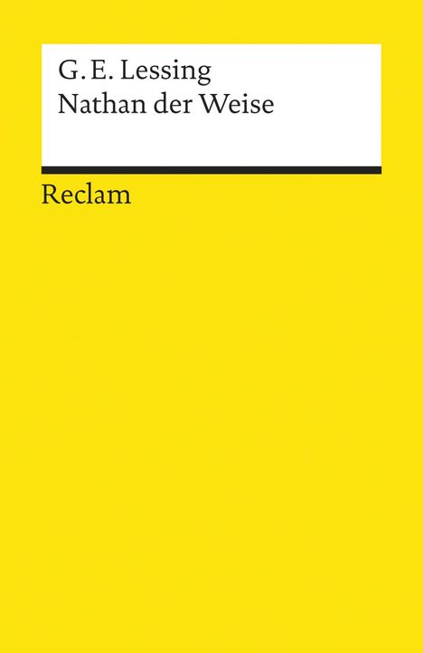 Gotthold Ephraim Lessing: Nathan der Weise. Ein dramatisches Gedicht in fünf Aufzügen, Buch