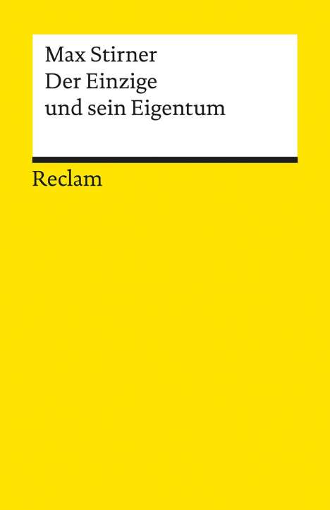 Max Stirner: Der Einzige und sein Eigentum, Buch