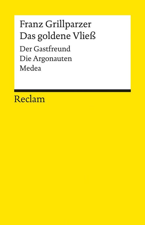 Franz Grillparzer: Das goldene Vließ, Buch