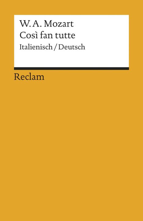 Cosi fan tutte, Buch