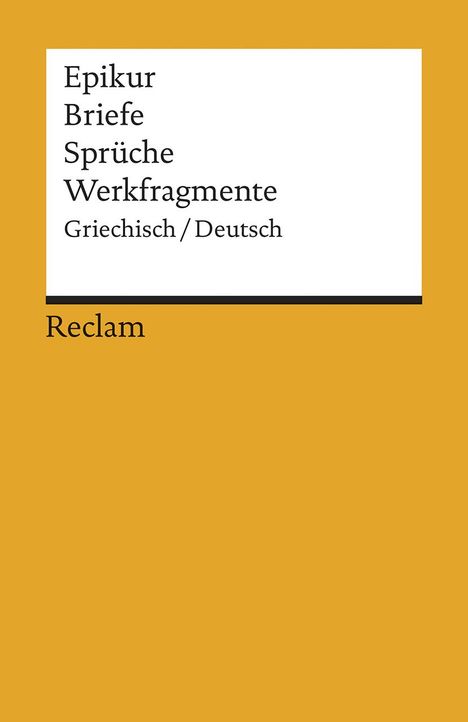 Epikur: Briefe, Sprüche, Werkfragmente, Buch