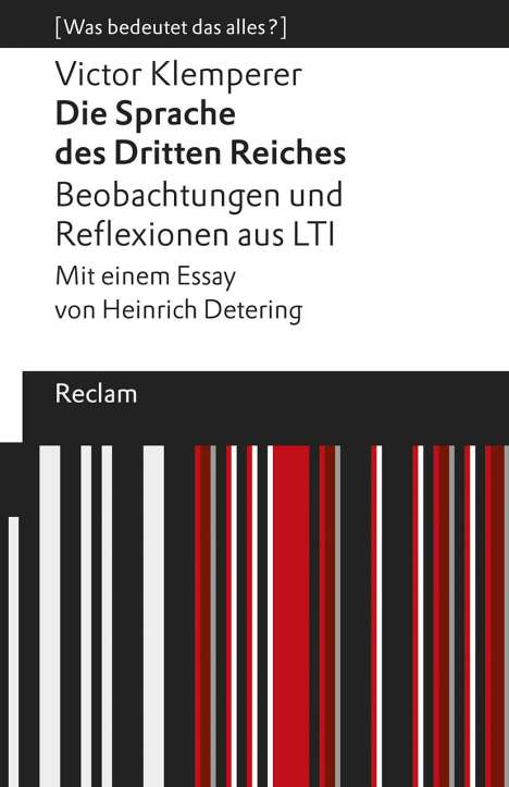 Victor Klemperer: Die Sprache des Dritten Reiches. Beobachtungen und Reflexionen aus LTI, Buch
