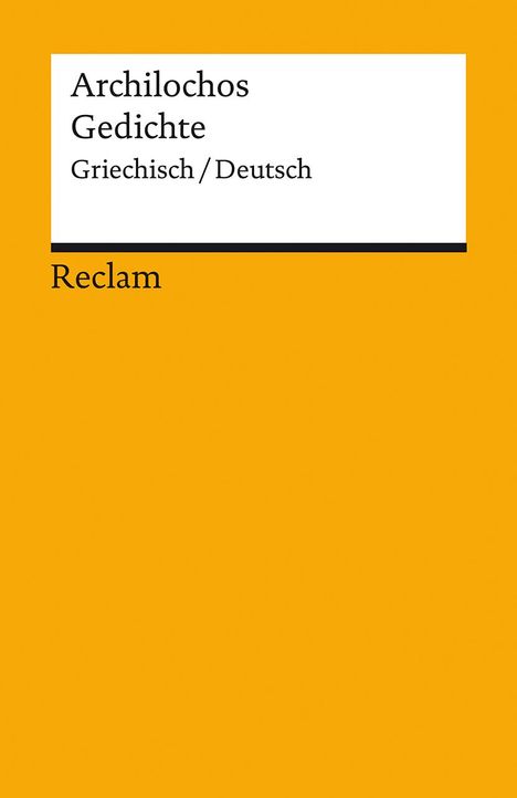 Archilochos: Gedichte, Buch