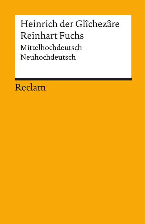 Heinrich der Glîchezâre: Reinhart Fuchs, Buch