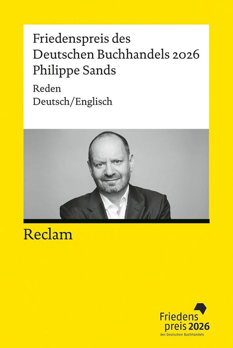 Friedenspreis des Deutschen Buchhandels 2026 Philippe Sands. Reden Deutsch/Englisch. Schwarz-weißes Porträtfoto.