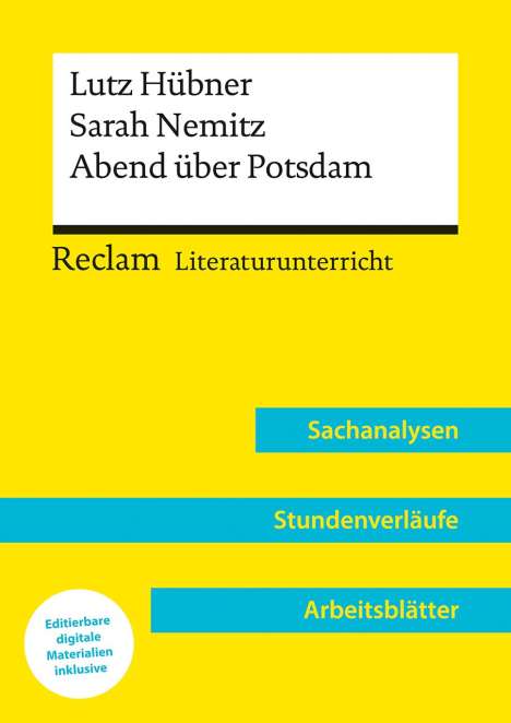 Holger Bäuerle: Lutz Hübner / Sarah Nemitz: Abend über Potsdam (Lehrerband) | Mit Downloadpaket (Unterrichtsmaterialien), Buch
