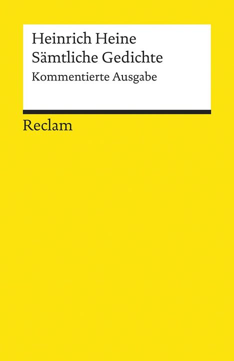 Heinrich Heine: Sämtliche Gedichte, Buch