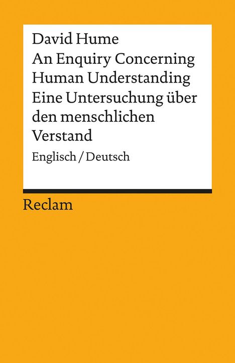 David Hume: An Enquiry Concerning Human Understanding / Eine Untersuchung über den menschlichen Verstand, Buch