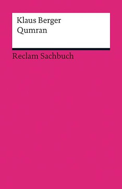 Klaus Berger: Qumran, Buch