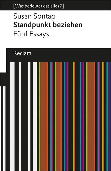 Susan Sontag: Standpunkt beziehen, Buch