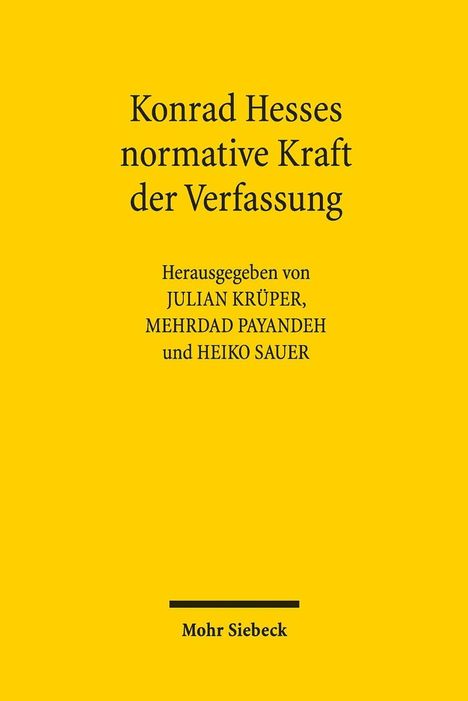 Konrad Hesses normative Kraft der Verfassung, Buch