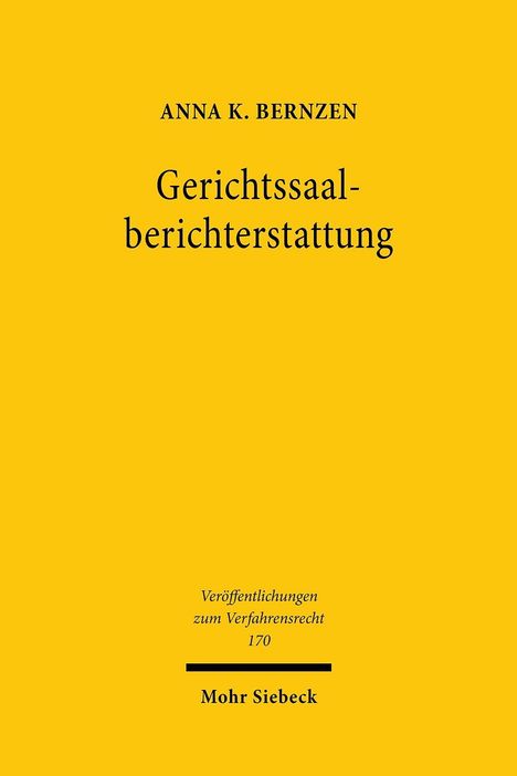 Anna K. Bernzen: Gerichtssaalberichterstattung, Buch