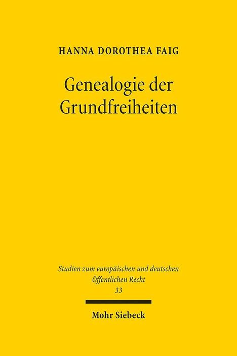 Hanna Dorothea Faig: Faig, H: Genealogie der Grundfreiheiten, Buch