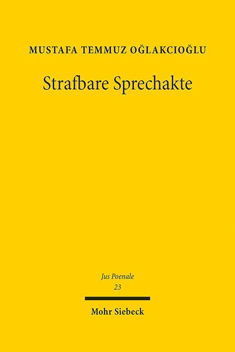 Mustafa Temmuz Oglakcioglu: Strafbare Sprechakte, Buch