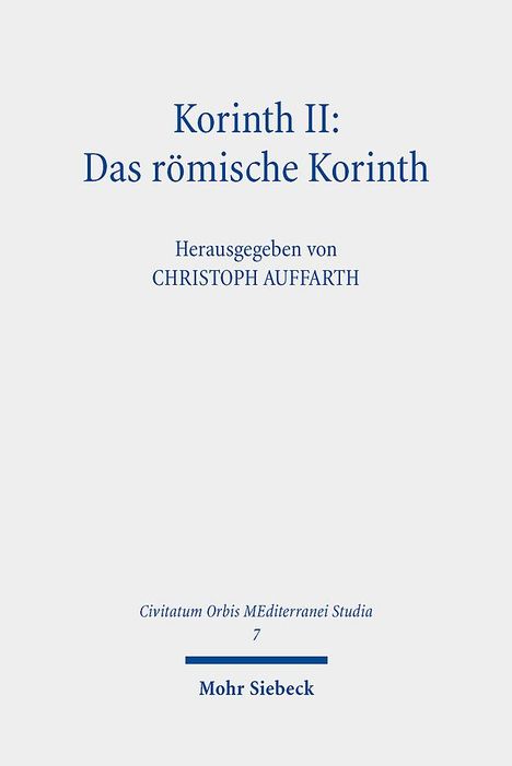 Korinth II: Das römische Korinth, Buch