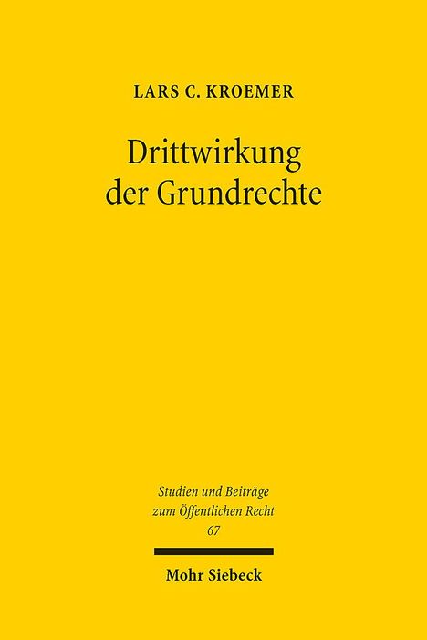 Lars C. Kroemer: Drittwirkung der Grundrechte, Buch