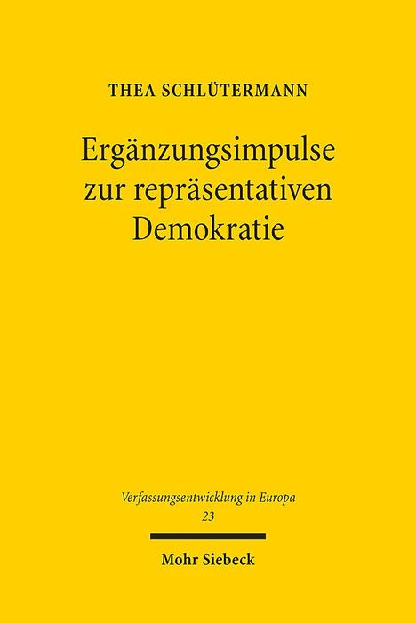 Thea Schlütermann: Ergänzungsimpulse zur repräsentativen Demokratie, Buch