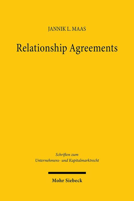 Jannik L. Maas: Relationship Agreements, Buch