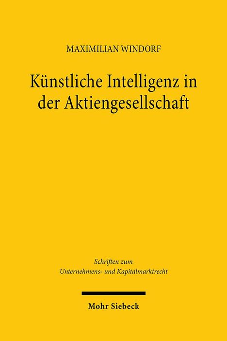 Maximilian Windorf: Künstliche Intelligenz in der Aktiengesellschaft, Buch