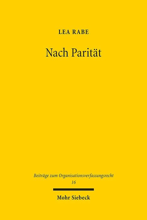 Lea Rabe: Nach Parität, Buch