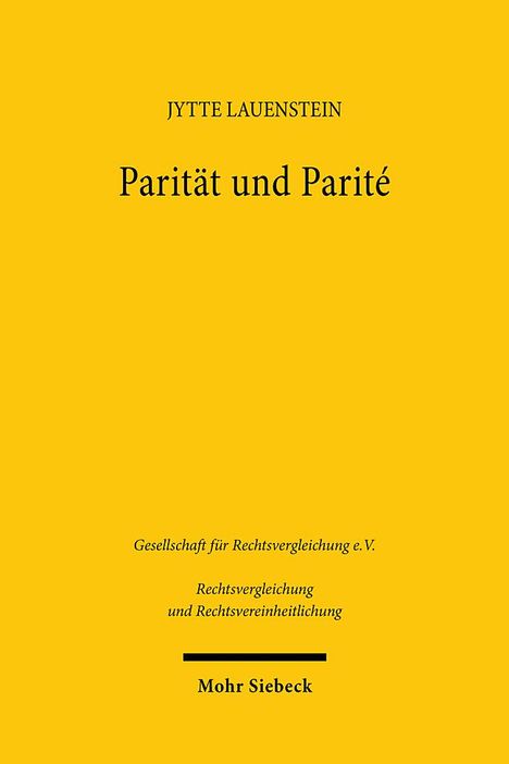 Jytte Lauenstein: Parität und Parité, Buch